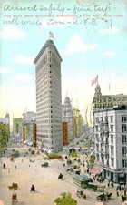 Flat Iron Building and Street Scene, c1910, New York, New York