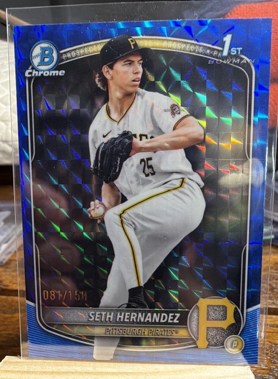 2025 Bowman Draft - Chrome Seth Hernandez #BDC-25 Blue Geometric Refractor /150