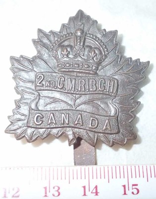 WW1 Canadian badge 2nd CMR BCH mounted rifles