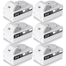 1 6X 24V 6.0Ah Battery for Snow Joe, Sun Joe, Power Joe, Aqua Joe 24V iON Tools
