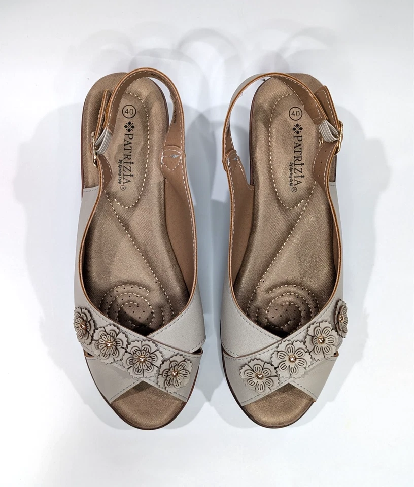 Patrizia by Spring Step Addisyn Light Grey Women's Slingback Sandals -Size 9 NWB - Image 2 of 4