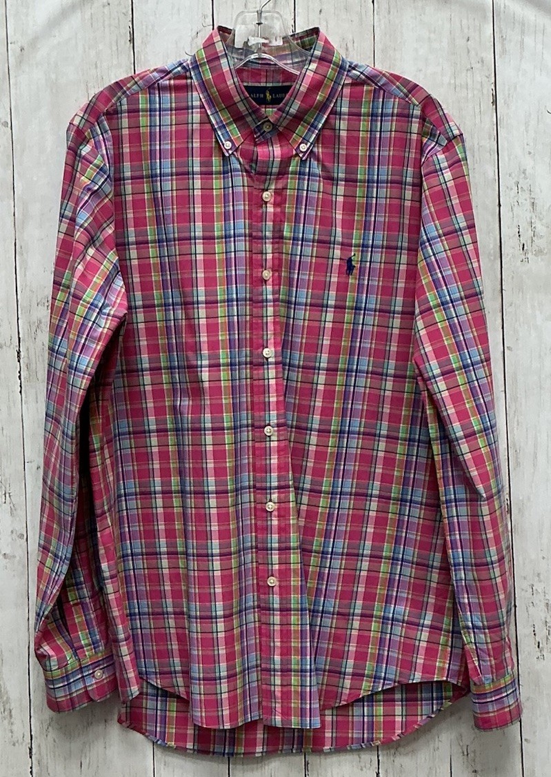 Men’s Ralph Lauren Button-Down Long Sleeve Shirt Medium 0428-324