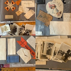 Antique 1920s Ypsilanti Michigan College Student Scrapbook Photo Ephemera