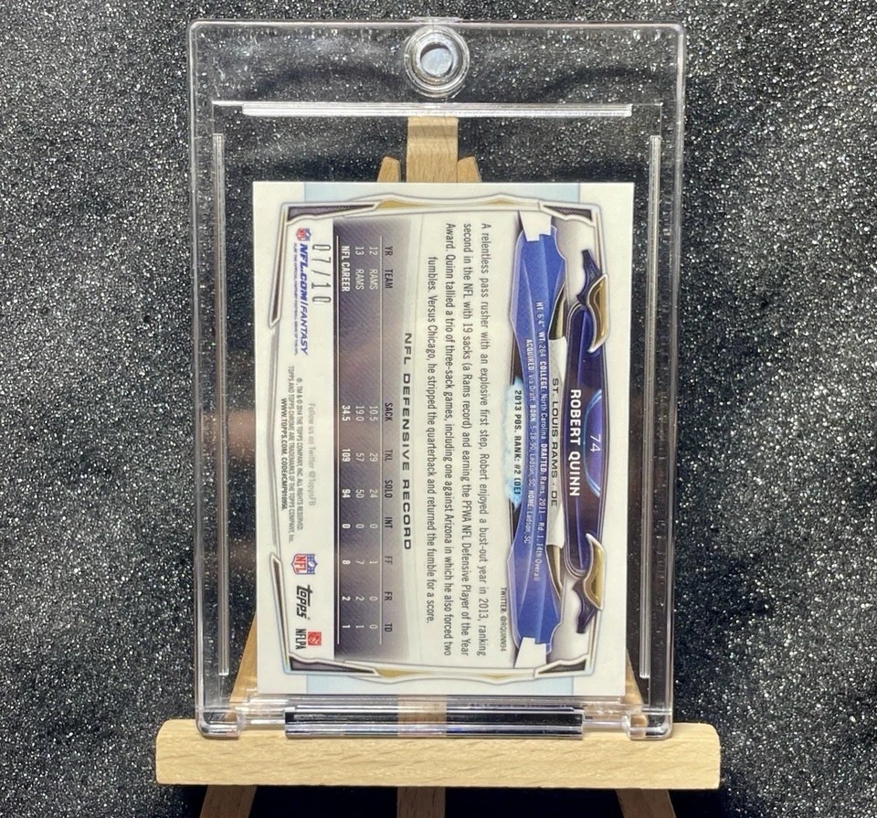 Robert Quinn 2014 Topps cromo dorado mini refractor/10 St Louis Rams #74 Foto 2 de 2