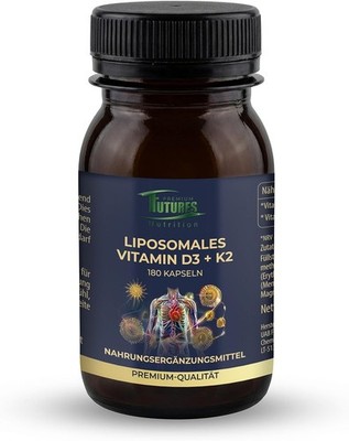 Liposomales Vitamin D3 + K2 MK-7 (100 µg)   180 Kapseln   Bis z NEU OVP NP 49,- 