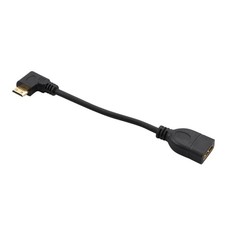 High-Speed Mini HDMI to HDMI Cable 90 Degree 0.15M 1080P Gold-Plated Connectors
