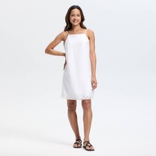 Women's Lace Trim Mini A-Line Dress - Universal Thread White M