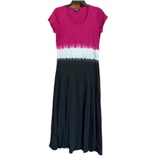 Lauren Ralph Lauren Maxi T Shirt Dress Womens Lg Pullover Tie Dye Beachy Preppy