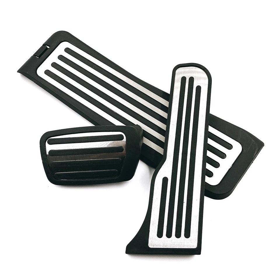 Cubierta de pedales de gasolina de freno de reposapiés de coche de acero inoxidable para Chevrolet Camaro LHD Foto 3 de 4