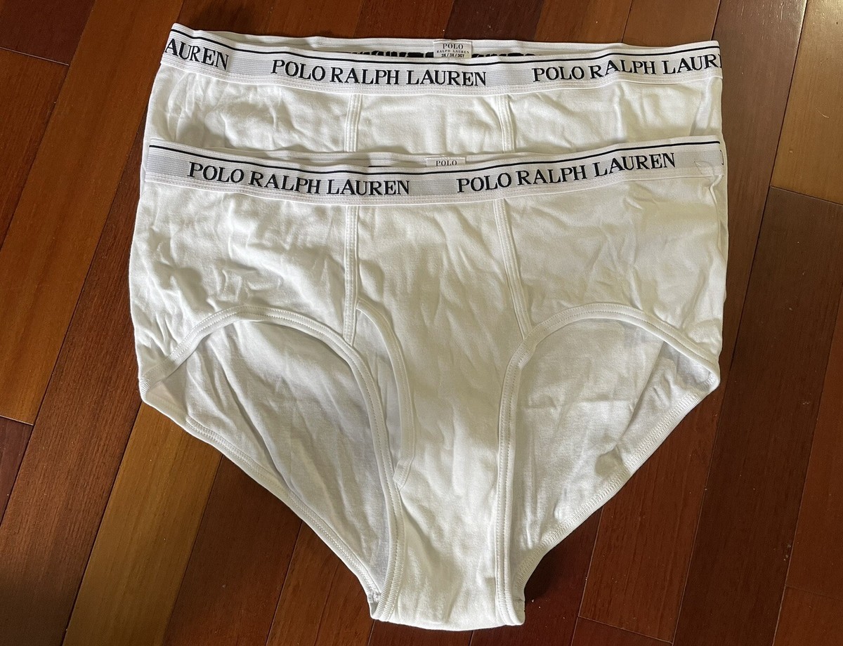 Polo Ralph Lauren Mens 2-Pack White Classic Fit Mid-Rise Briefs Size 3XL