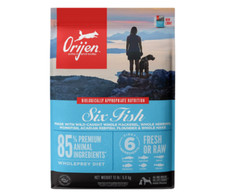 ORIJEN Dog Six Fish Recipe, 13lb, High-Protein Grain-Free Dry Dog Food