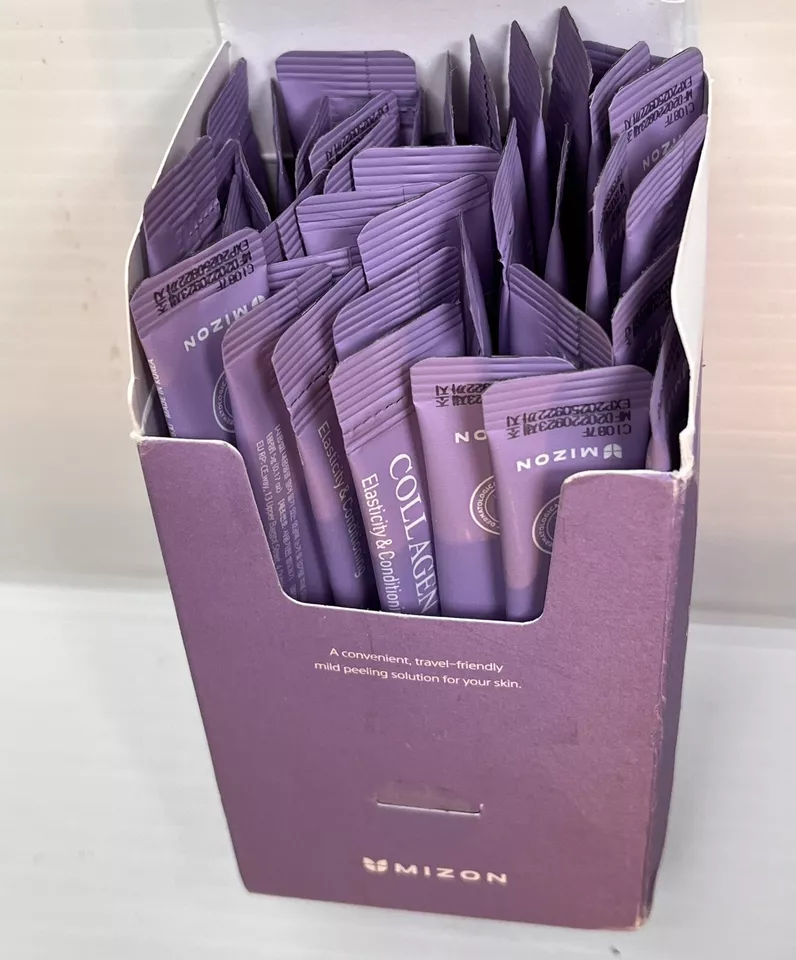 Mizon Collagen Milky Peeling Scrub Collagen & Peptides 40 TRAVEL PACKETS - Image 3 of 4