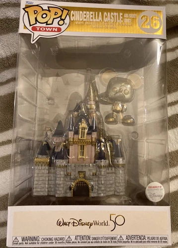 Funko Gold POP! Town: Walt Disney World 50th Anniversary Castle and Mickey Vinyl
