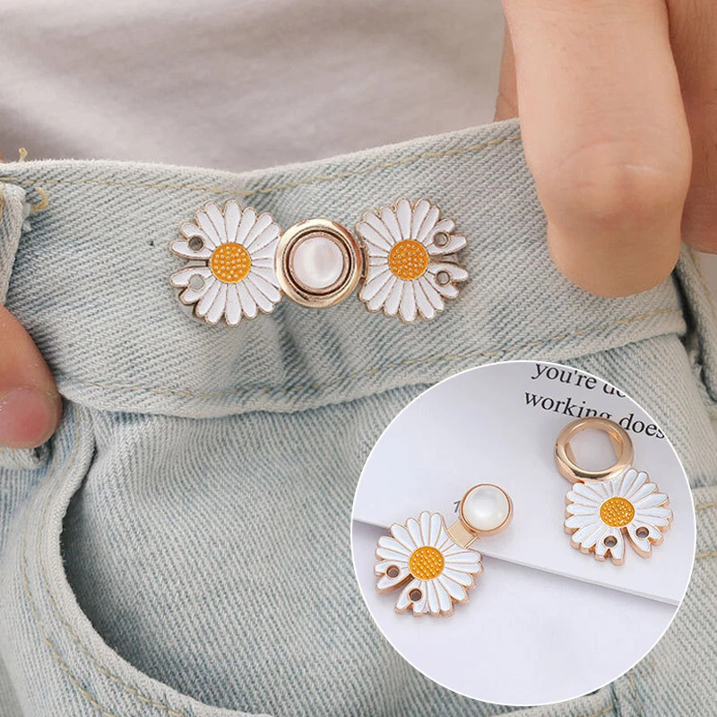 Tighten Waist Button Clips for Skirt Pants Jeans Clothing Adjustable Metal Pins - Image 2 of 4