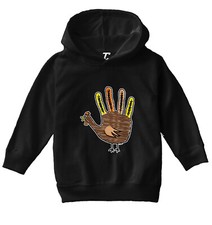 Hand Turkey Drawing - Thanksgiving Holiday Son Daughter Toddler/Youth Hoodie