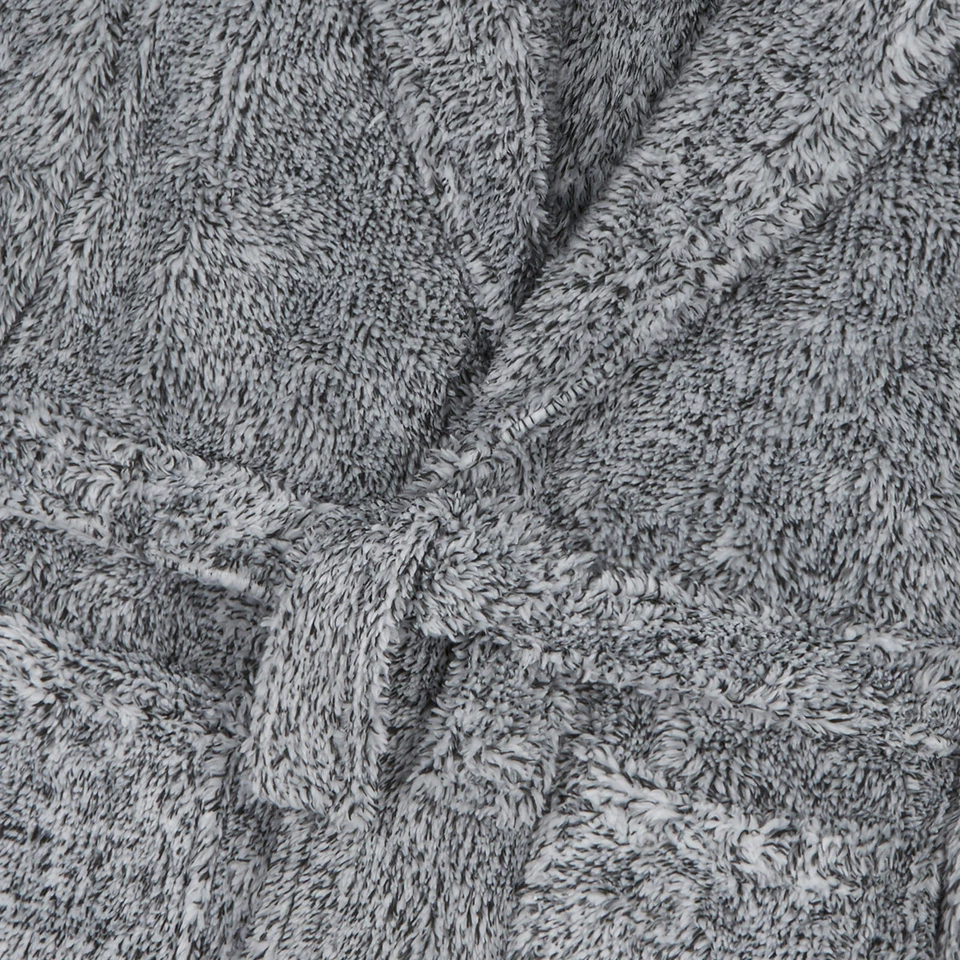 Chicos Grueso Cálido 2 Tonos Con Capucha Vestido Bata Acurrucado Sensación Suave Talla Edad 2-13 Foto 2 de 3