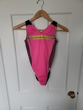 GK Leotard Size AS Hot Pink and Black Breast Cancer Awareness Symbol