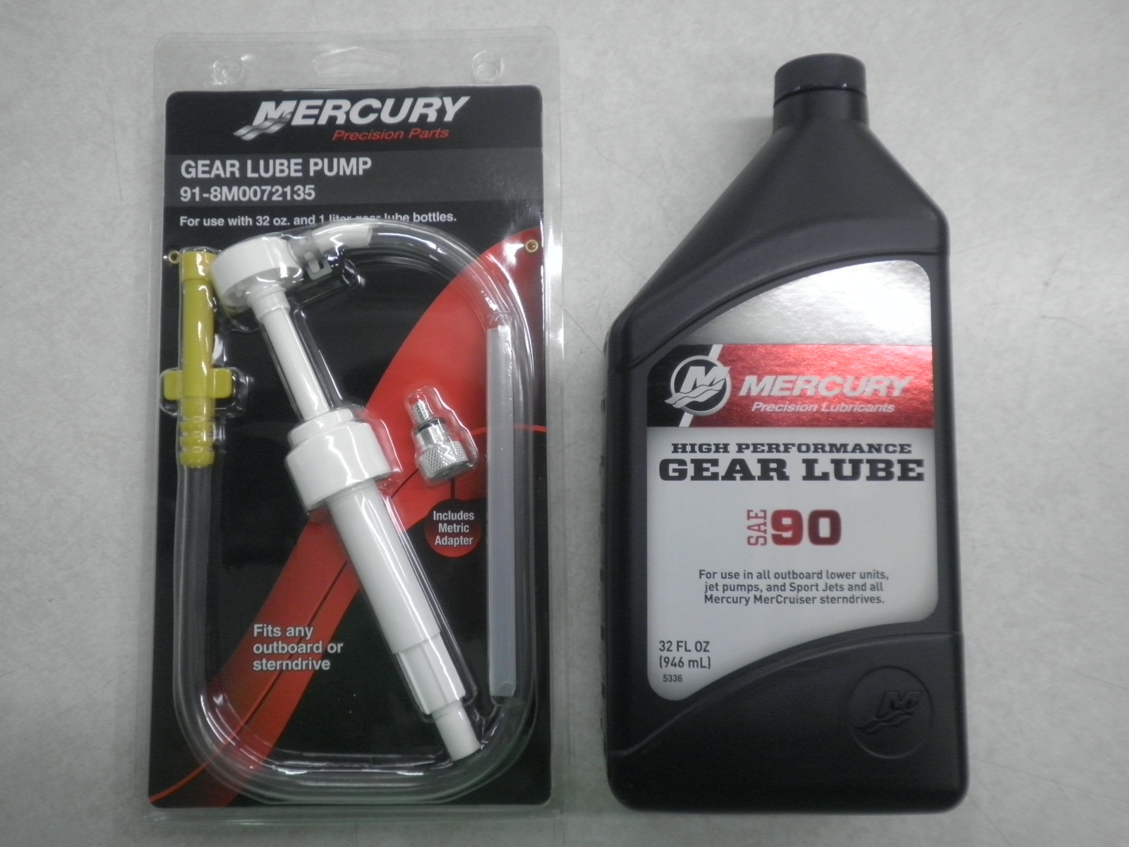New Mercury Gear Lube Pump & 1 Quart High Grelly USA