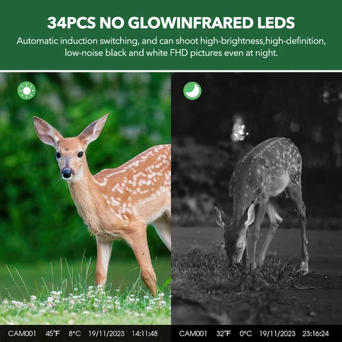 58MP Wildlife Trail Camera 1080P HD Game Outdoor Night Vision Motion Hunting Cam - Picture 11 of 15