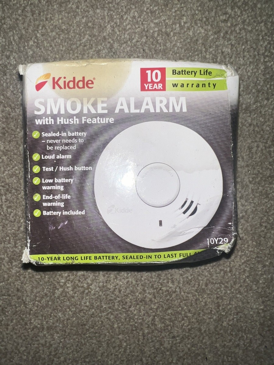 Détecteur De Fumée Kidde Avec Batterie Scellée 10 Ans - 85 DB, Bouton Test Et Silencieux - Installation Plafond