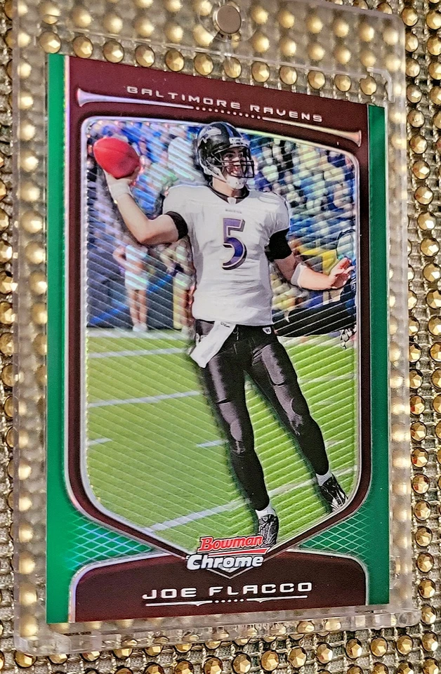 Bowman Chrome Joe Flacco Green Xfractor 2009/99 #23 💎gema Foto 3 de 4