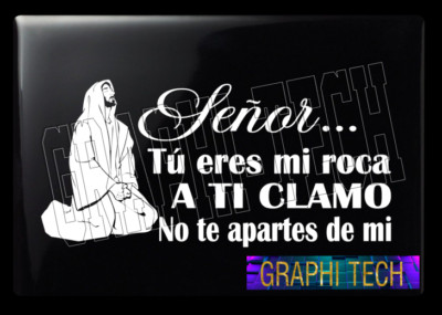 SALMOS 28:1 SEÑOR TU ERES MI ROCA STICKER CALCOMANIA DECAL PEGATINA CALCA