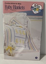 "Crochet  Knit for Baby" Blanket  2001 Coats  Clark Leaflet Art. j16 Book 0116