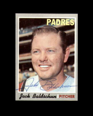 Jack Baldschun Hand Signed 1970 Topps San Diego Padres Autograph