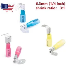 75PCS 22-10AWG Heat Shrink Piggyback Spade Electrical Wire Terminals Connectors