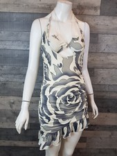 The Kript Giulia Dress Small Ivory Floral Mini Cut Out Urban Outfitters Rave BN