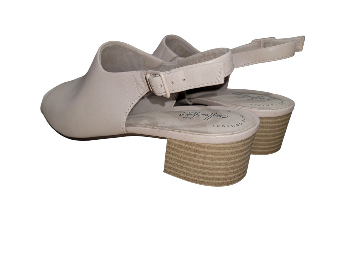 Clarks Collection Women's Elisa Kristie Beige Rose Comfort Leather