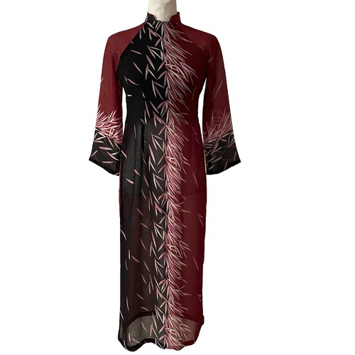 Cheongsam Qipao Chinese Traditional Sheer Dress Tunic Side Slits Size Small?