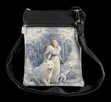 Small Shoulder Bag with Wolves - Winter Guardians by Anne Stokes - Fantasy