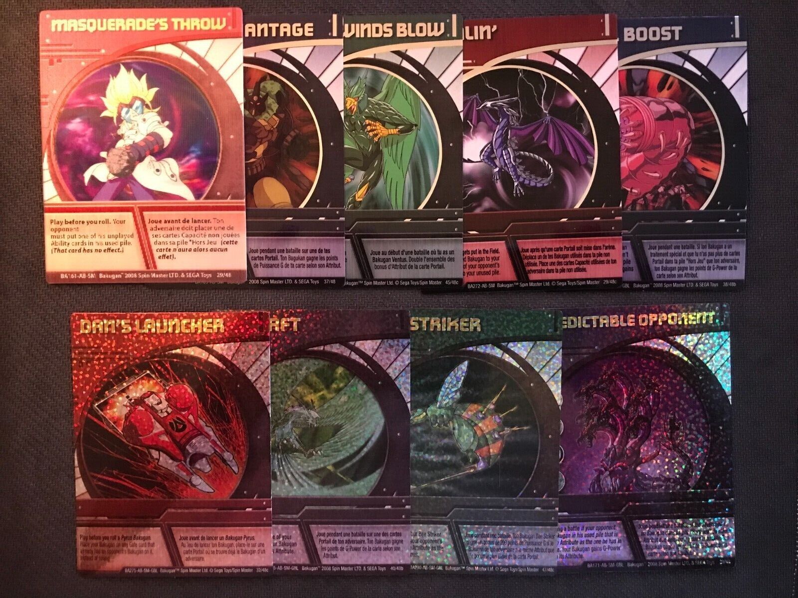 2008 Bakugan Battle Brawlers Series 1-48 Special Ability Cards - Pick Your Card