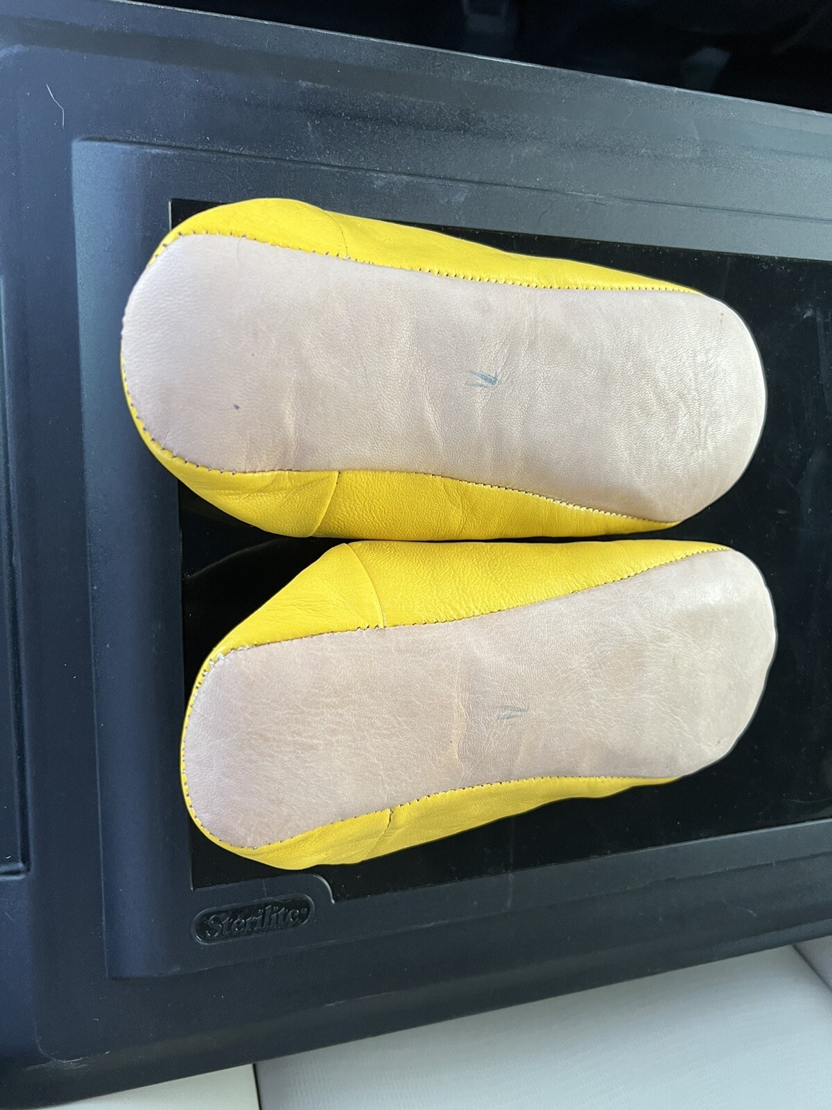 PANTOFOLA D’ORO Ciabatte donna vera pelle naturale giallo tg 5 6