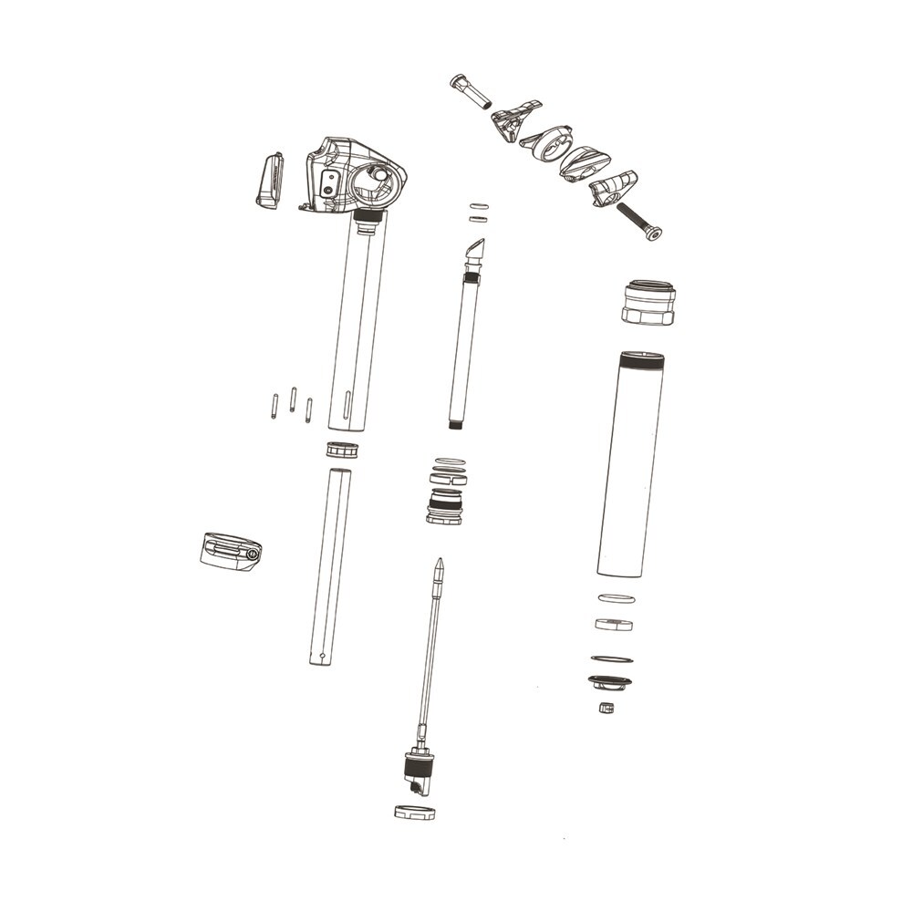 ROCK SHOX, Pompa per Ammortizzatore Reverb, Nero (Schwarz - Schwarz)