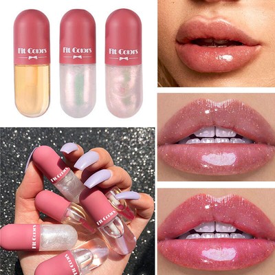 Crystal Jelly Lip Base Makeup Lip Plumper Oil Lip Gloss Plump Serum Shiny  
