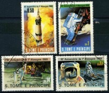Saint Thomas et îles du Prince 1980 Mi. 646-649 Oblitéré 100% Premier atterriss