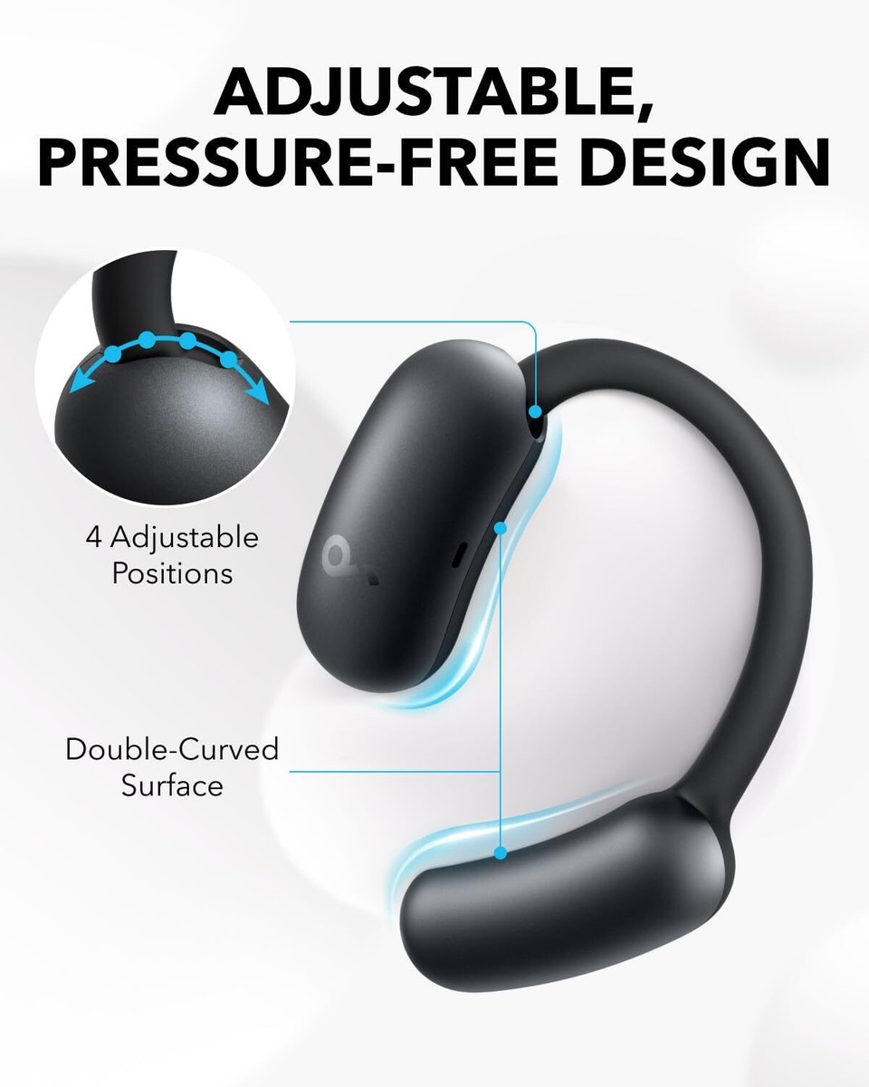 Soundcore AeroFit 2 Open-Ear Headphones Hi-Res Bass Adjustable Ear Hooks|Refurb View 3