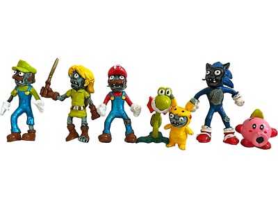 Pack Of Plants Vs Zombies Figures 4” Mexican Bootleg action