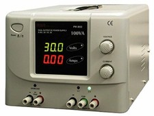 DC Power Supply, Two Outputs, 0-30V, 0-3A/5V Fixed 3A