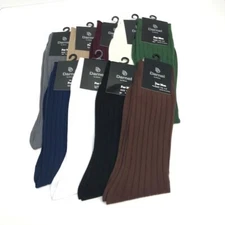 Darnel Men's Dress Socks Assorted Colors Shoe Size 10-13 Mid-Calf Length