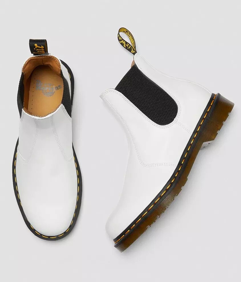 Dr. Martens Women's 2976 Yellow Stitch Smooth Leather Chelsea