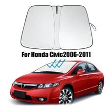 Front Sedan Windshield Sun Shade For 2006-2011 Honda Civic Window Cover UV Block