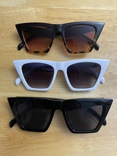 3 Pairs Stunning Sunglasses Square Cateye Polarized Women Men