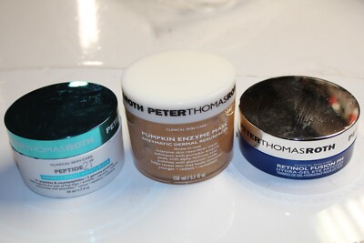 Peter Thomas Roth Enzyme Mask, Retinol Hydra-Gel Eye Patches, Peptide 21 3pc LOT