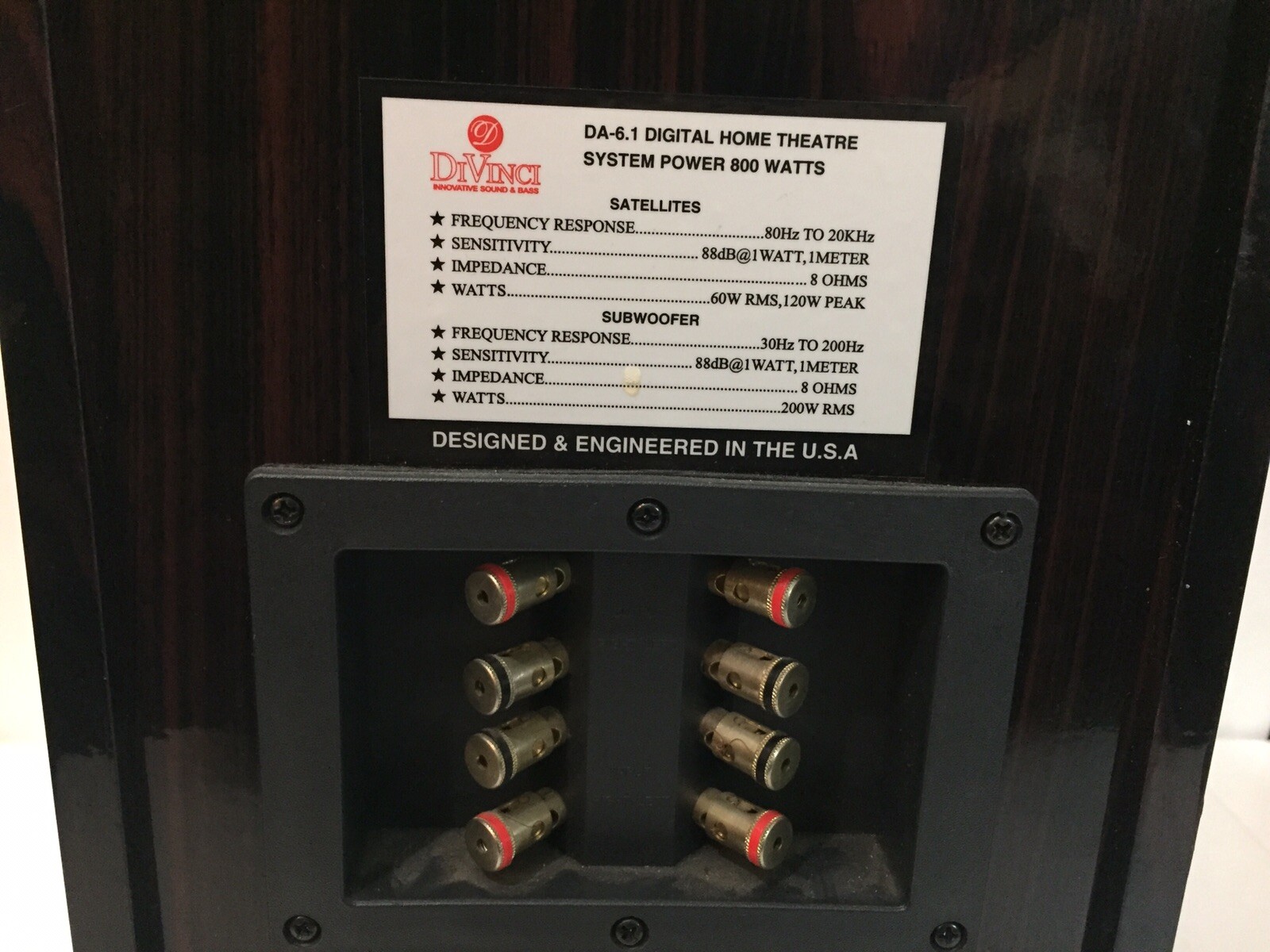 divinci speakers subwoofer