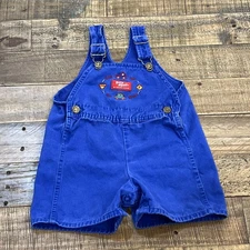 OshKosh Baby B'Gosh SZ 24 M Overall Shorts Vestbak VTG We'll Get You There Cars