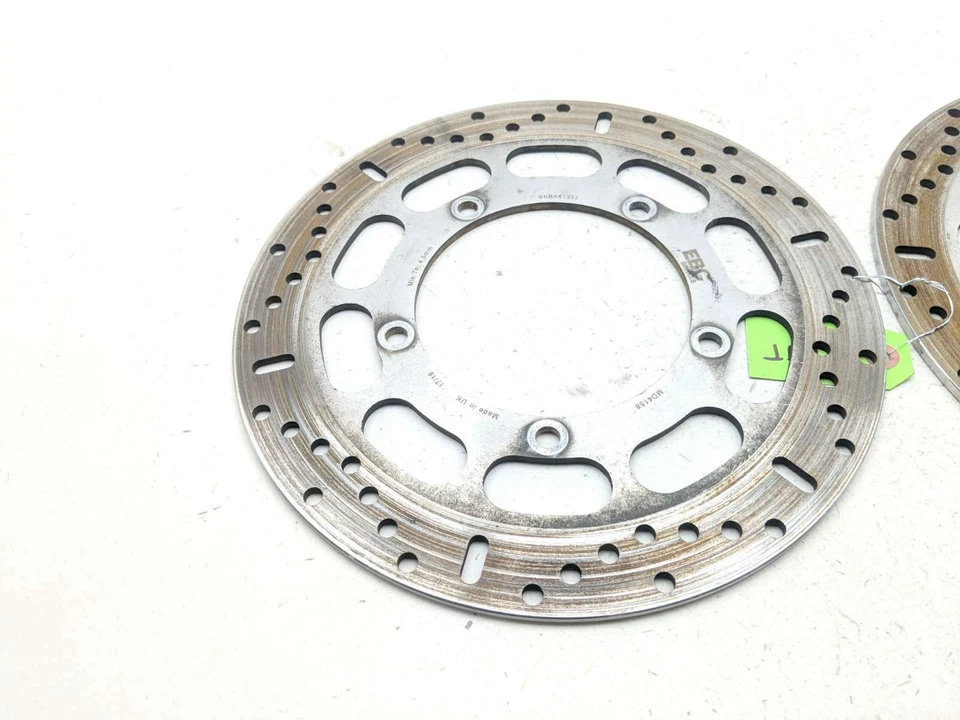 19 Kawasaki VN1700 Vulcan Vaquero 1700 EBC Front Wheel Disc Brake Rotors INV - Image 2 of 4