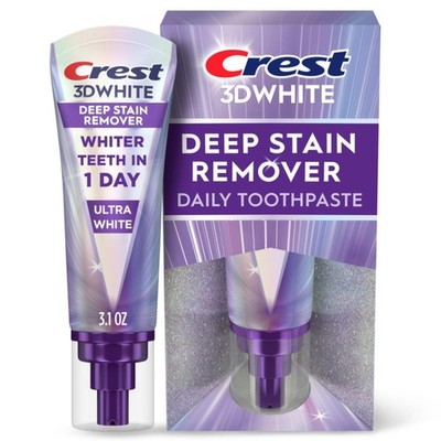 Crest 3D White Brilliance Toothpaste 3.1Oz Deep Stain Remover Next Day Results